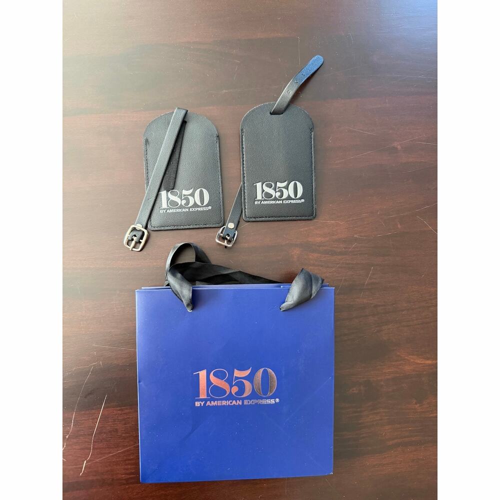American Express 1850 Amex Platinum Centurion Lounge Swag Bag 2 Luggage Tags